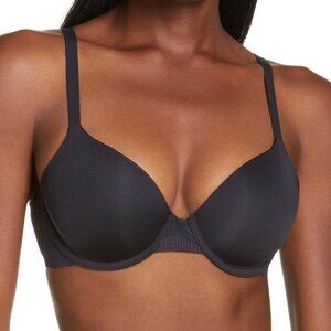 #682 DKNY Women's Lace Comfort Demi Bra in Black | Plus Size 36B | HerRoom.com